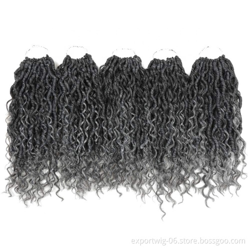 New Goddess Locs Crochet Hair Red River Faux Locs Crochet Hair with Curly Ends Synthetic River Locs Hair Extension